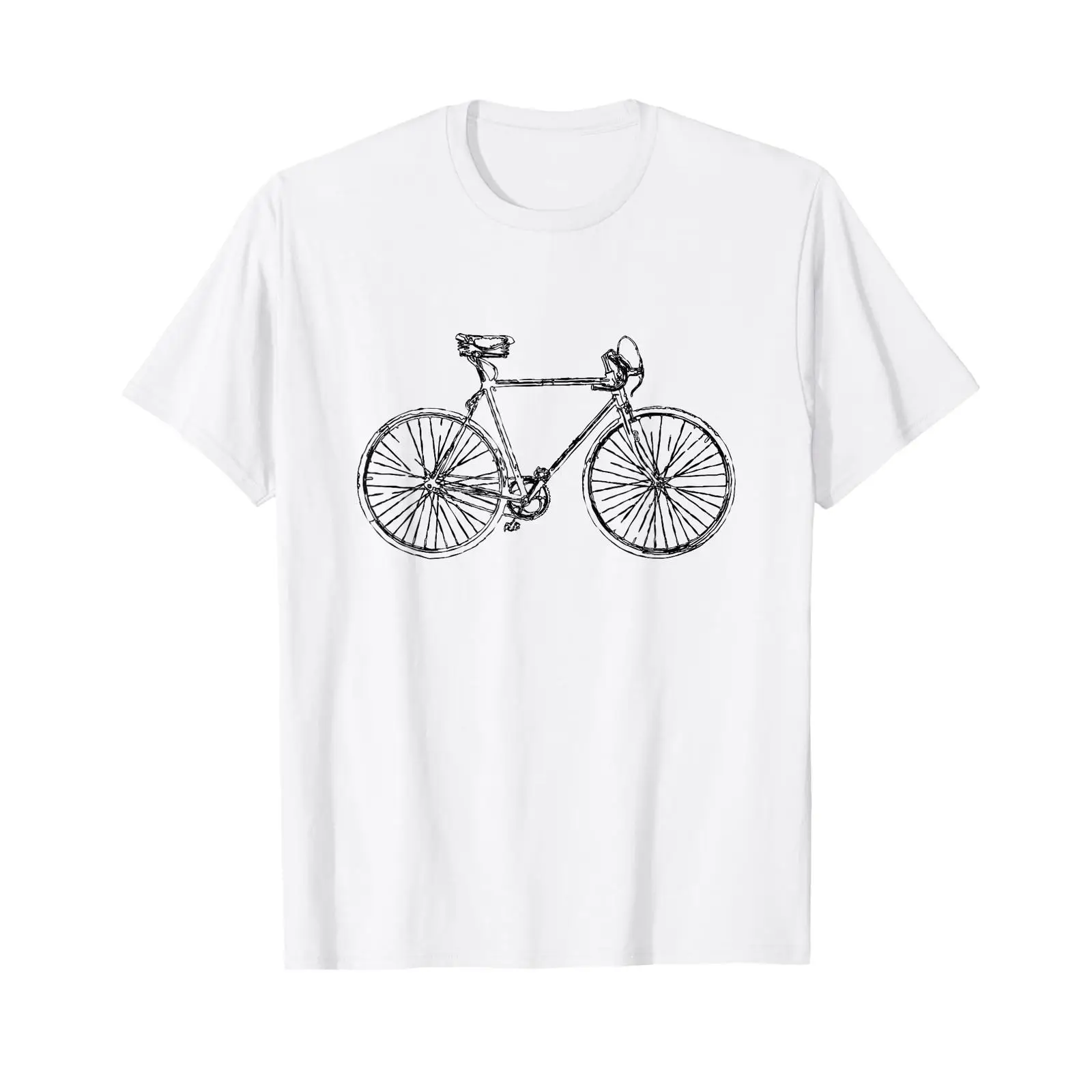Vintage Fashion Sketches - Camiseta Retro con Dibujo de Bicicleta,