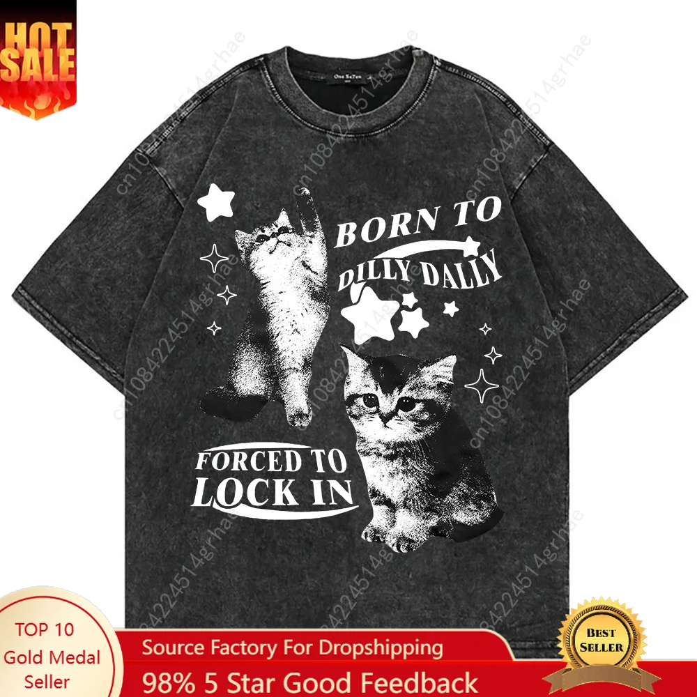 Vintage Fashion T Shirts - Camiseta 100% Algodón Vintage Lavado Estilo