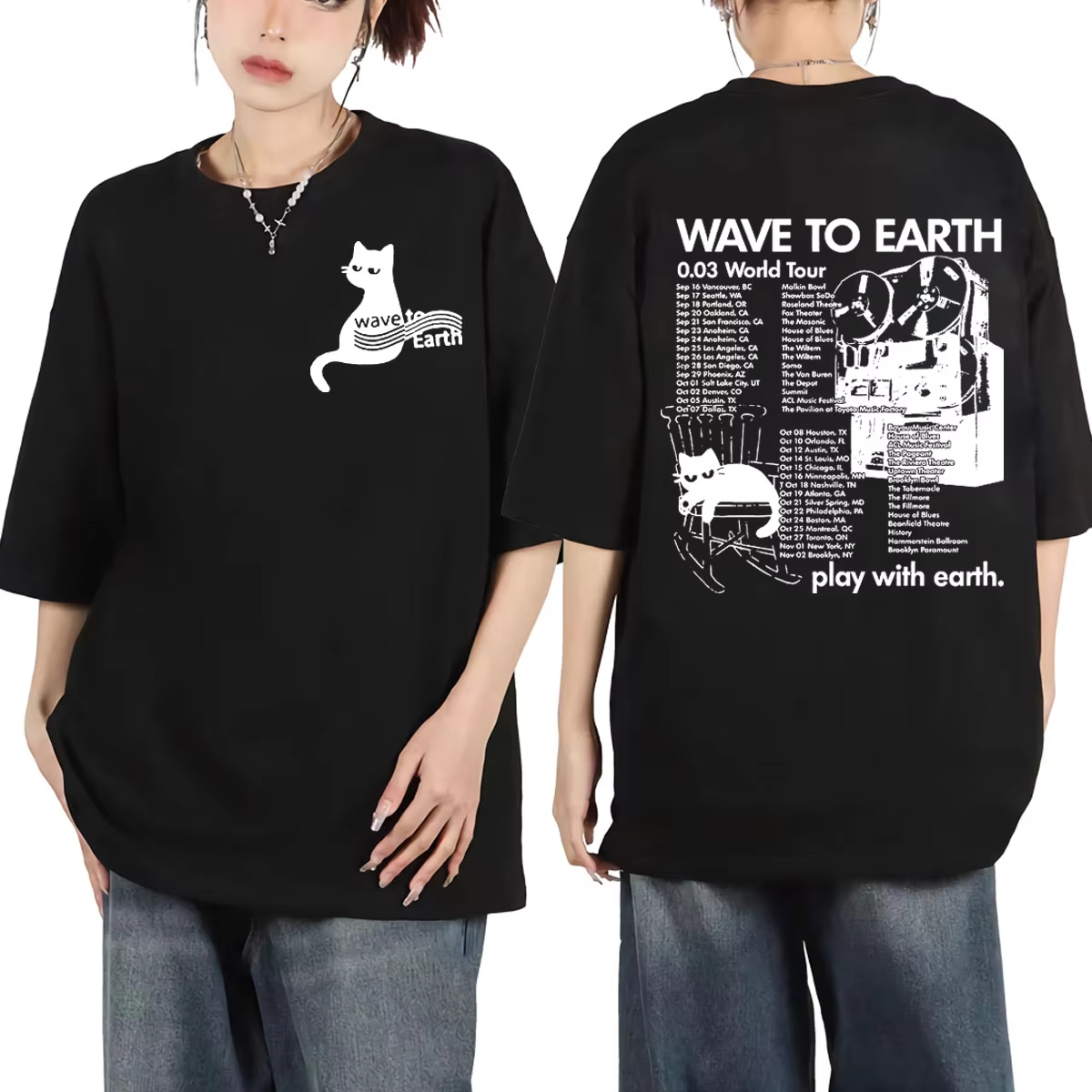 Vintage Fashion World - Camiseta Wave To Earth 0.03 World