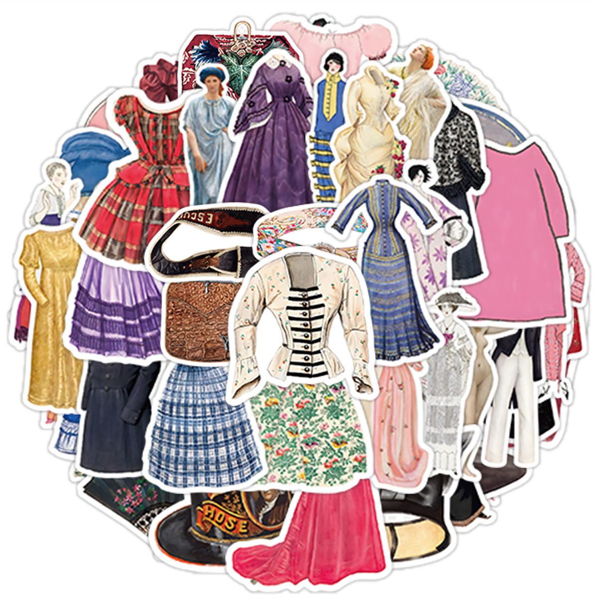 Vintage Fashion Style - Pegatinas de Moda Clásica Europea, 50