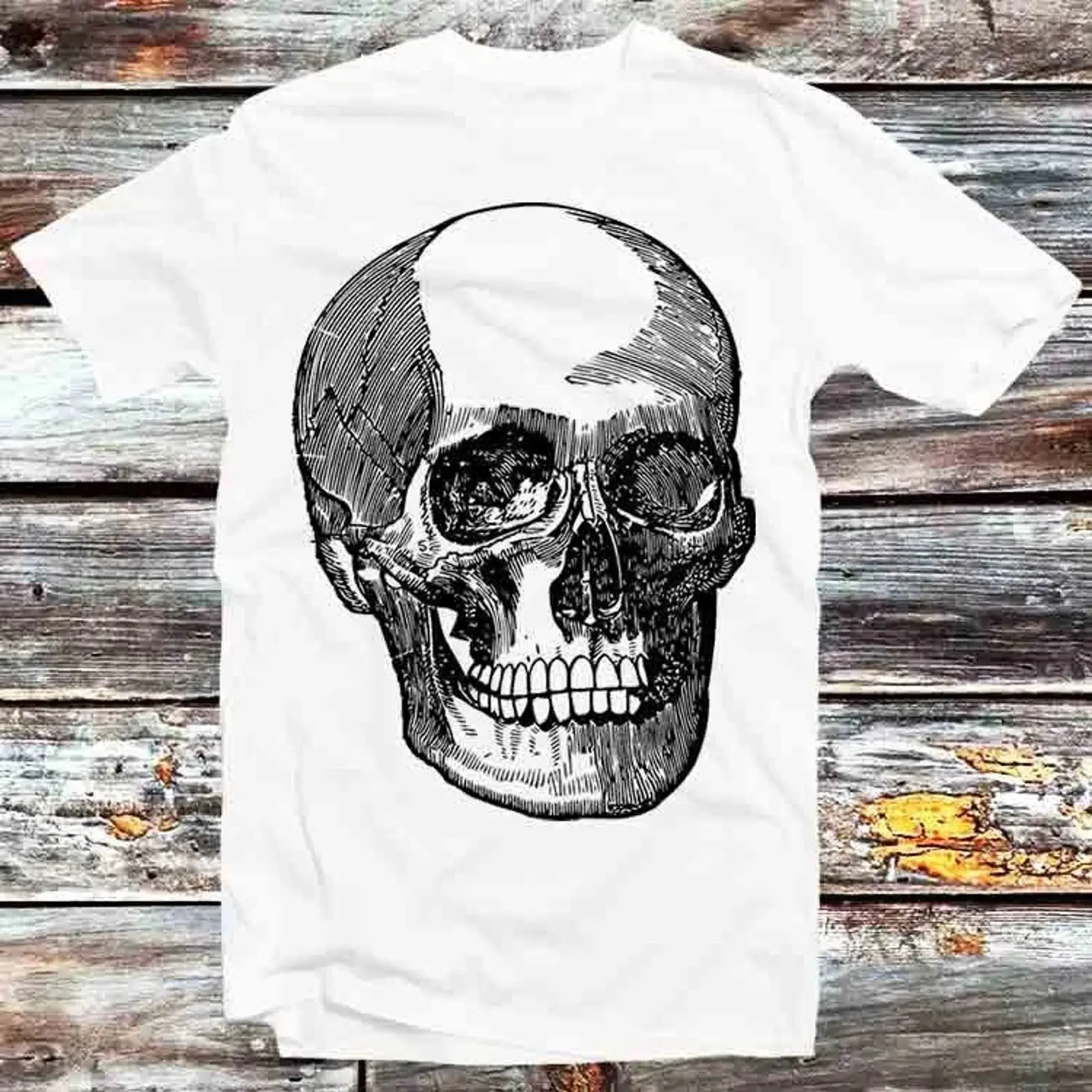 Vintage Fashion Sketches - Camiseta con estampado de calavera espacial