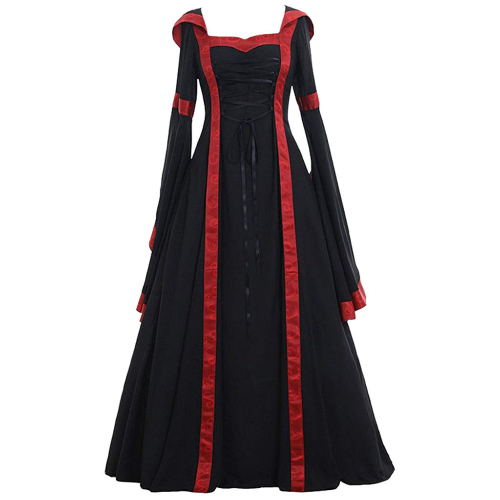 Vintage Fashion Women Dresses - Vestido de Halloween para mujer, vestido