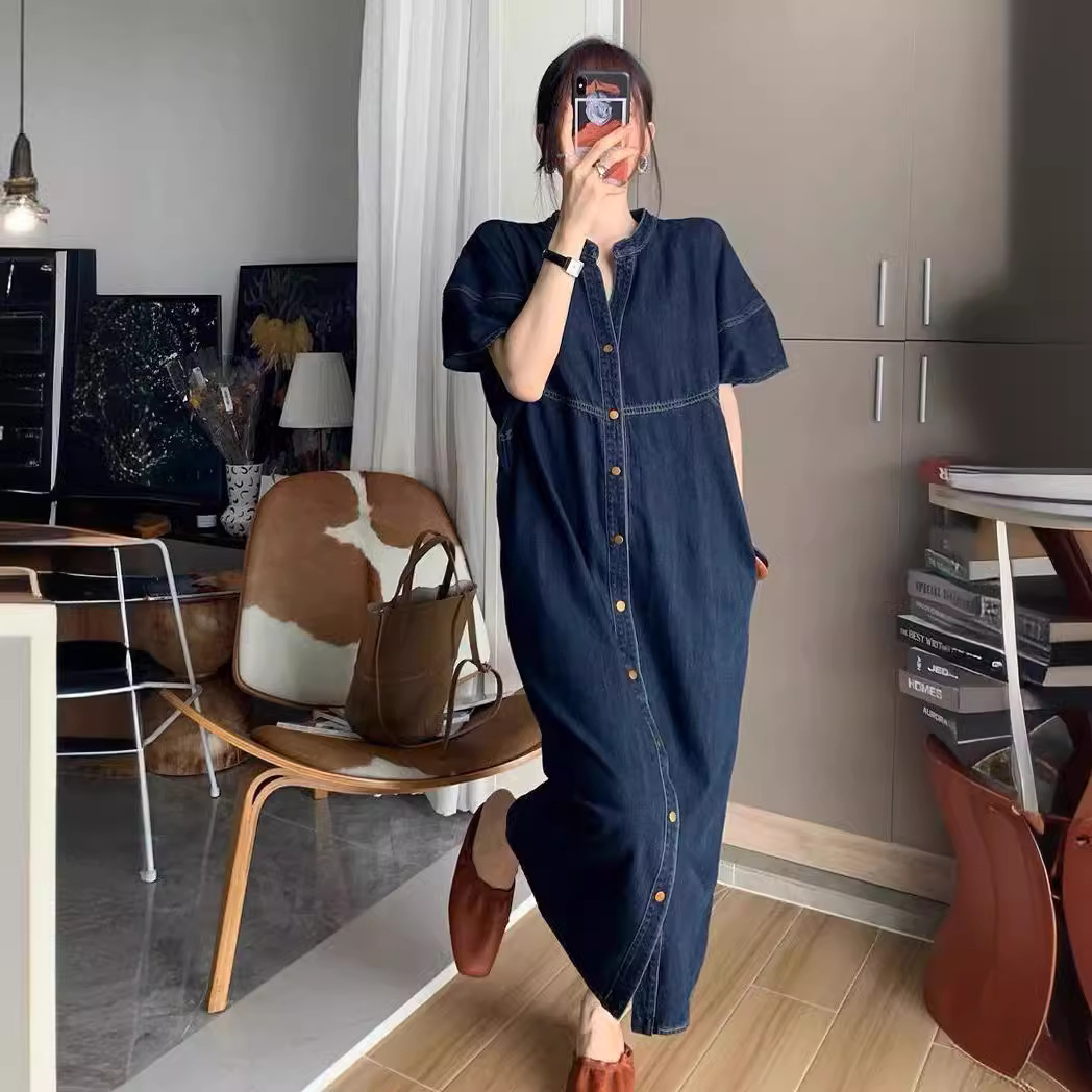 Vintage Fashion Women Dresses - Nuevo Vestido Largo de Mezclilla Holgado