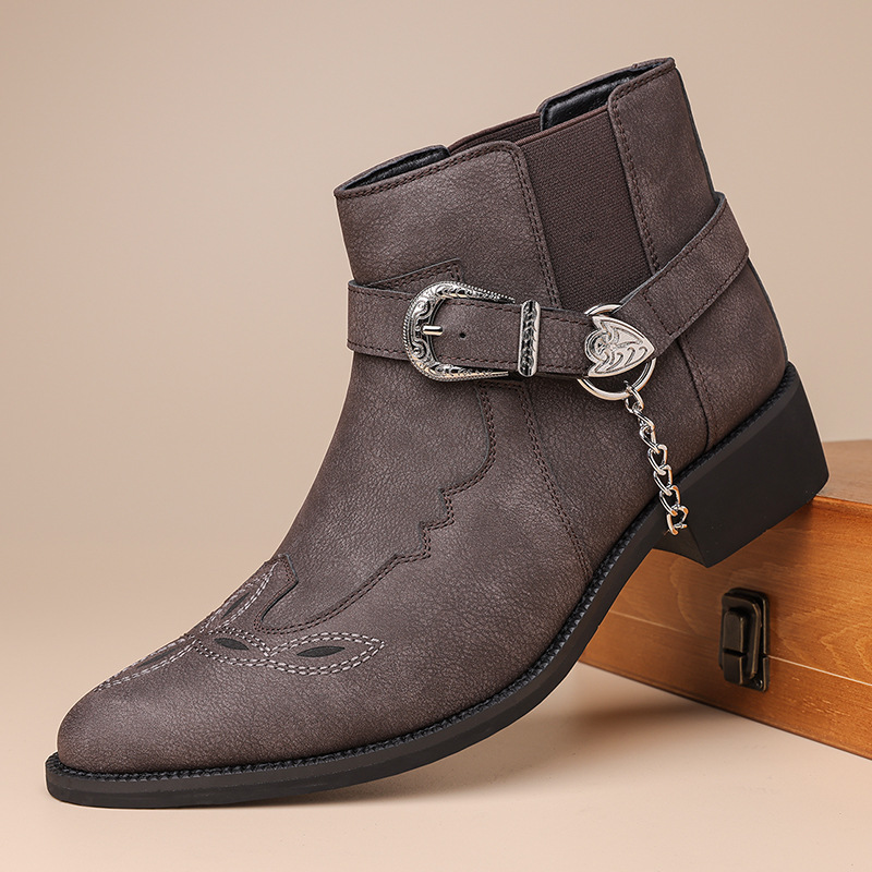 Vintage Fashion Style - Botas de Vaquero Retro de Moda