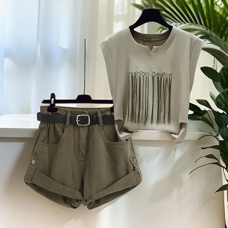 Vintage Fashion T Shirts - Conjunto de Verano para Mujer, Diseño
