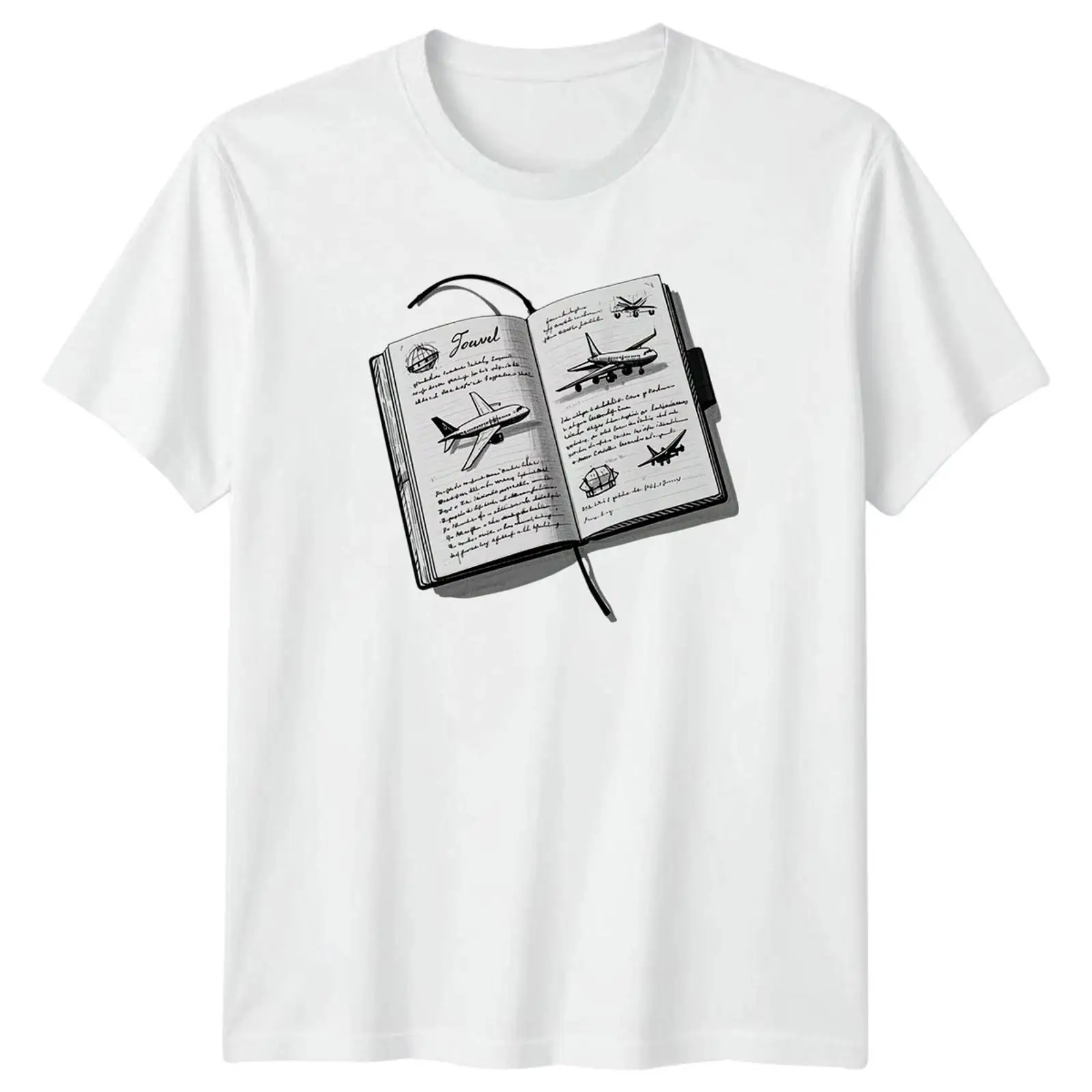 Vintage Fashion Sketches - Camiseta con estampado de diario de