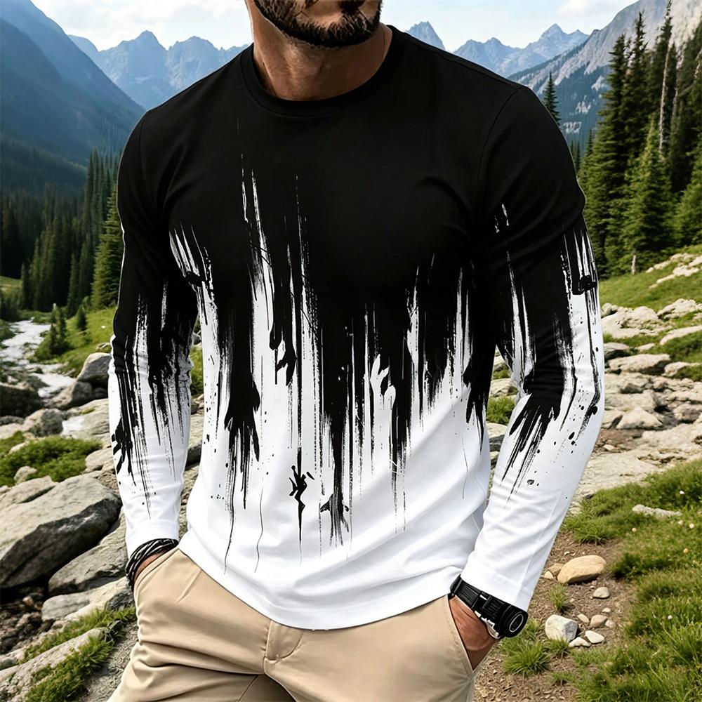 Vintage Fashion T Shirts - Camiseta de Manga Larga para Hombre
