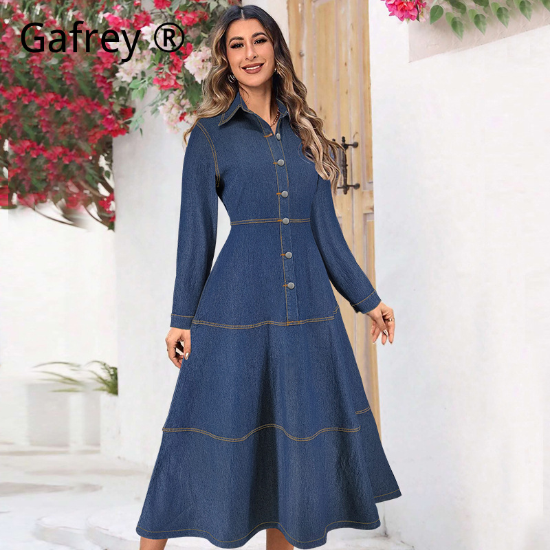 Nuevo Vestido Camisero Vaquero - Vintage Fashion Women Dresses reseña y precio