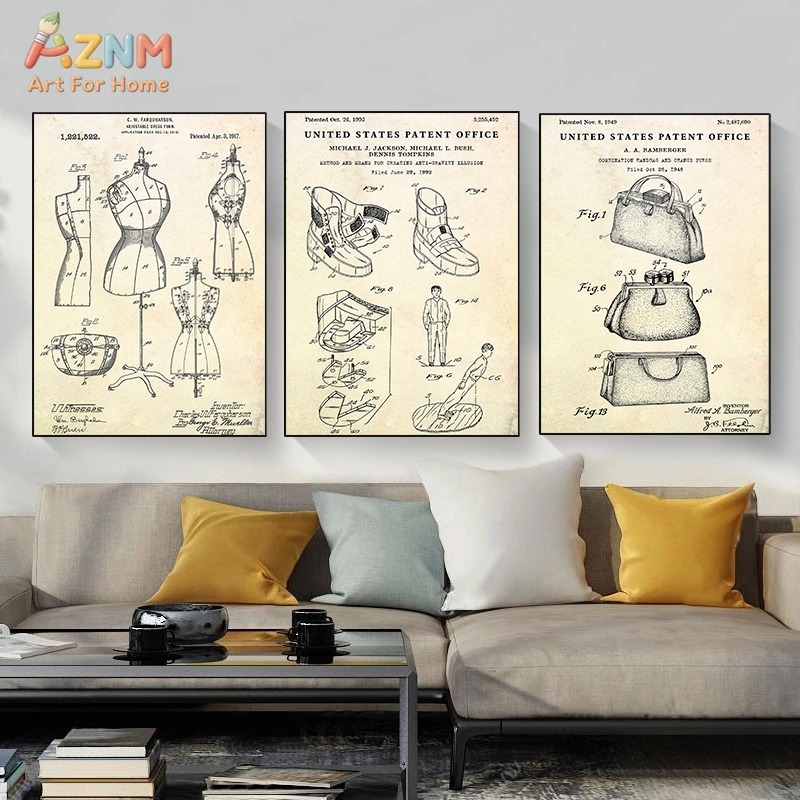 AZNM - Impresión artística vin - Vintage Fashion Sketches reseña y precio
