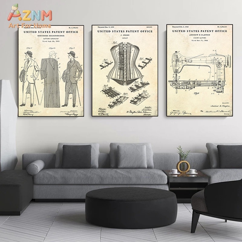 AZNM - Impresión artística vin - Vintage Fashion Sketches reseña y precio