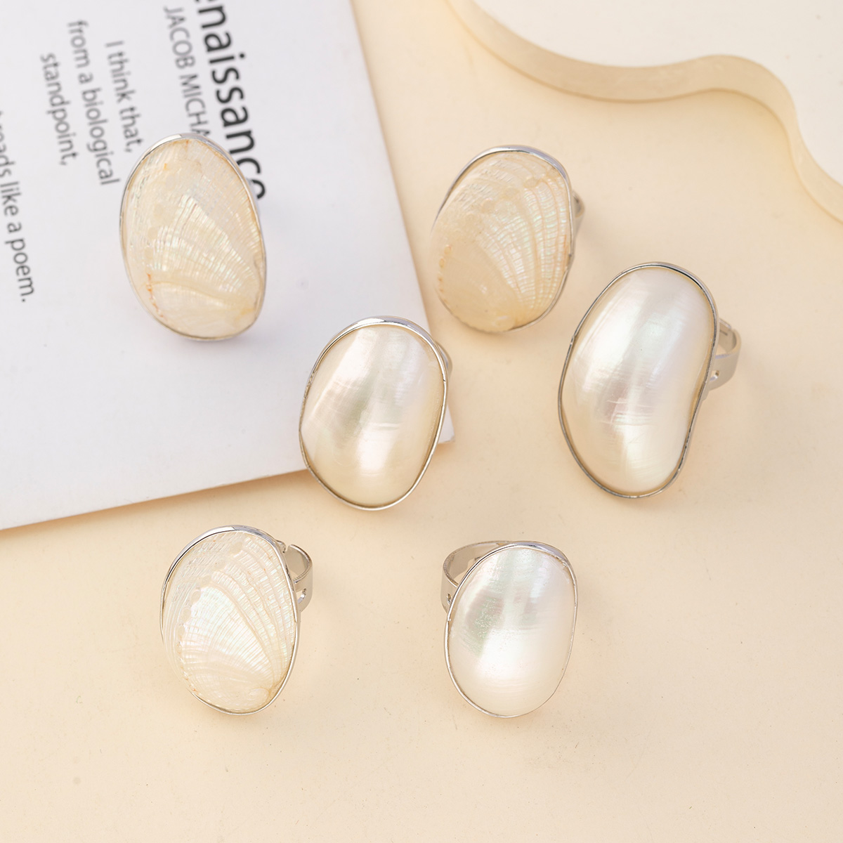 Anillos de concha gruesa Vinta - Vintage Fashion Outlet reseña y precio