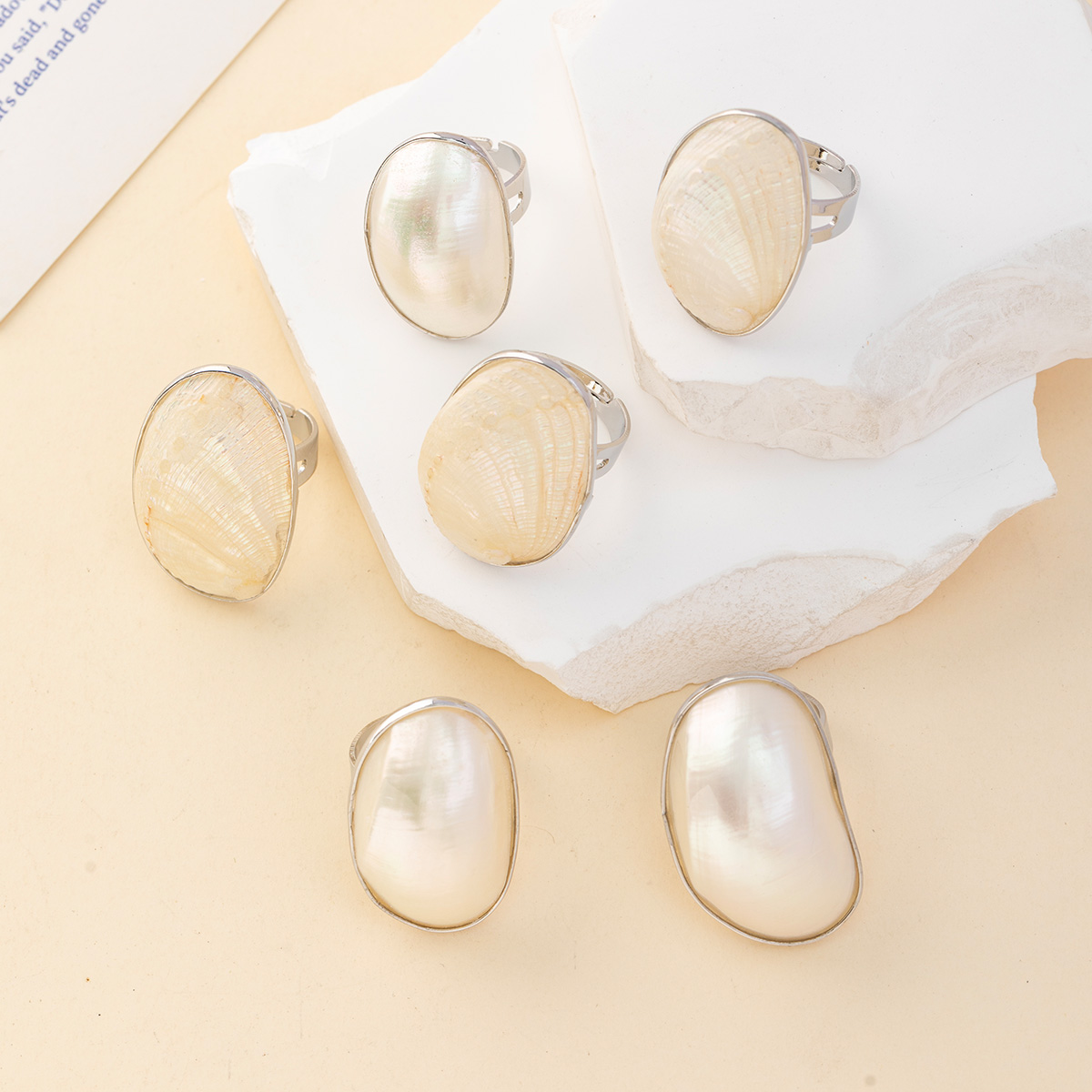 Anillos de concha gruesa Vinta - Vintage Fashion Outlet reseña y precio