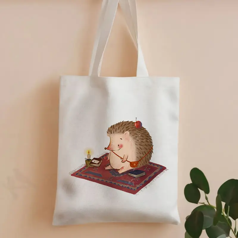 Bolso de mano de lona con gráf - Vintage Fashion Library reseña y precio