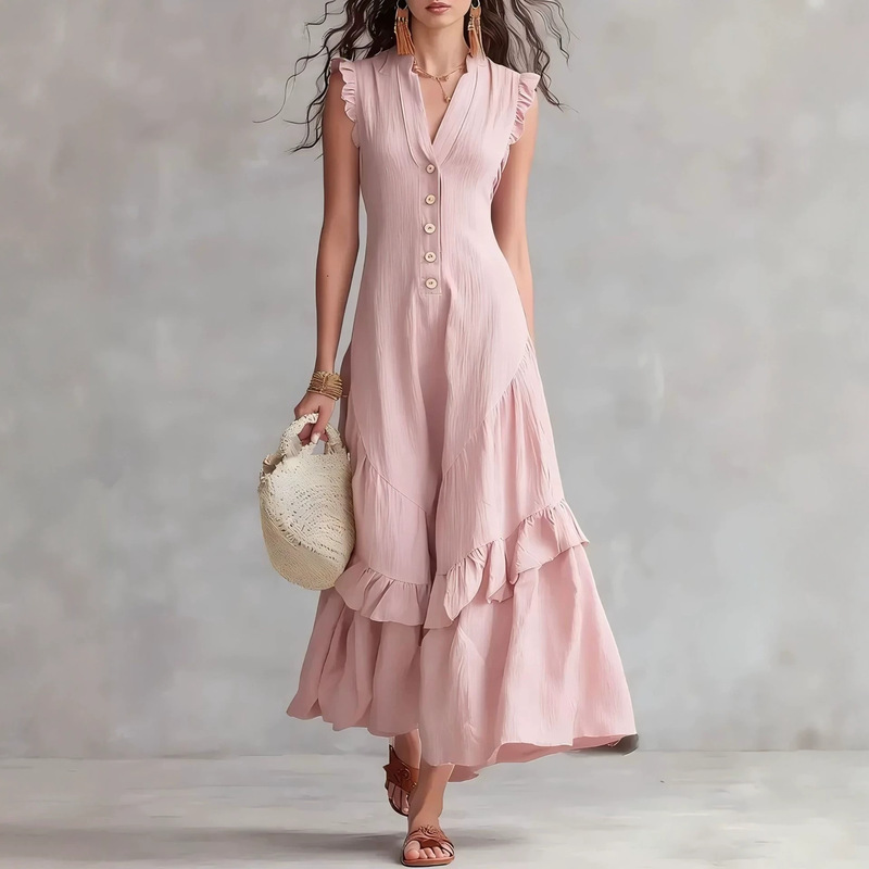 Vestido Largo Elegante de Algo - Vintage Fashion Women Dresses reseña y precio