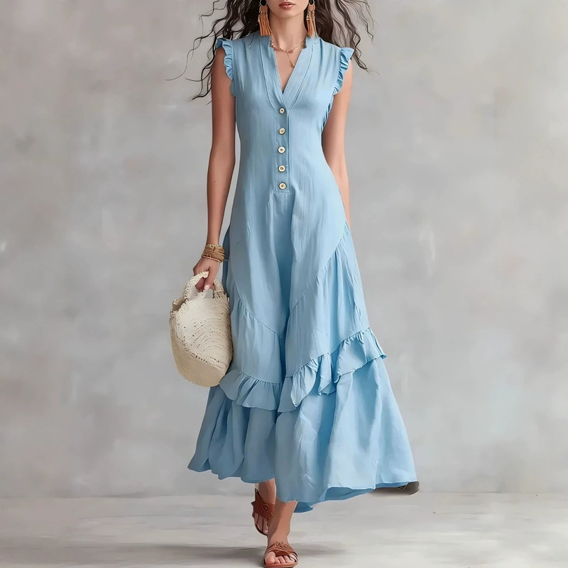 Vestido Largo Elegante de Algo - Vintage Fashion Women Dresses reseña y precio
