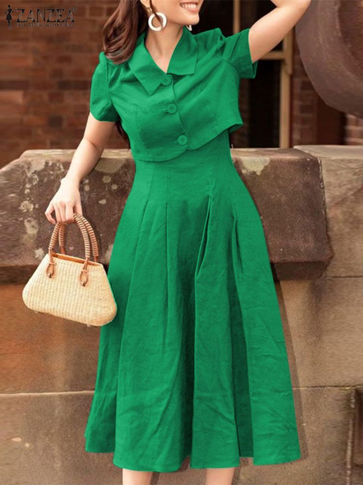 ZANZEA-Conjuntos de dos piezas - Vintage Fashion Fabrics reseña y precio