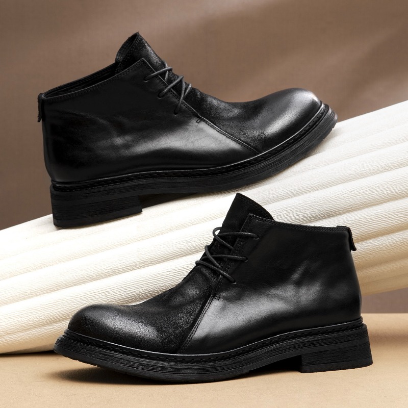 Botas de cuero genuino vintage - Vintage Fashion Style reseña y precio