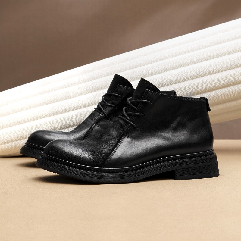 Botas de cuero genuino vintage - Vintage Fashion Style reseña y precio