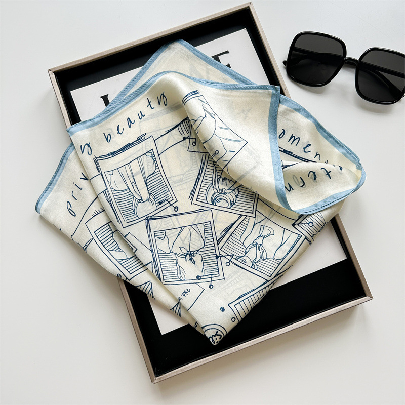Pañuelo pequeño cuadrado de sa - Vintage Fashion Sketches reseña y precio