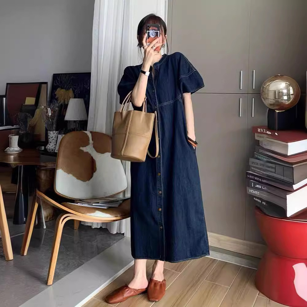 Nuevo Vestido Largo de Mezclil - Vintage Fashion Women Dresses reseña y precio