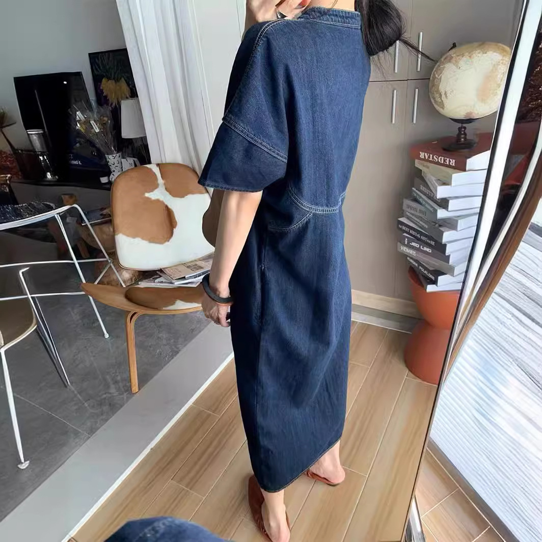 Nuevo Vestido Largo de Mezclil - Vintage Fashion Women Dresses reseña y precio