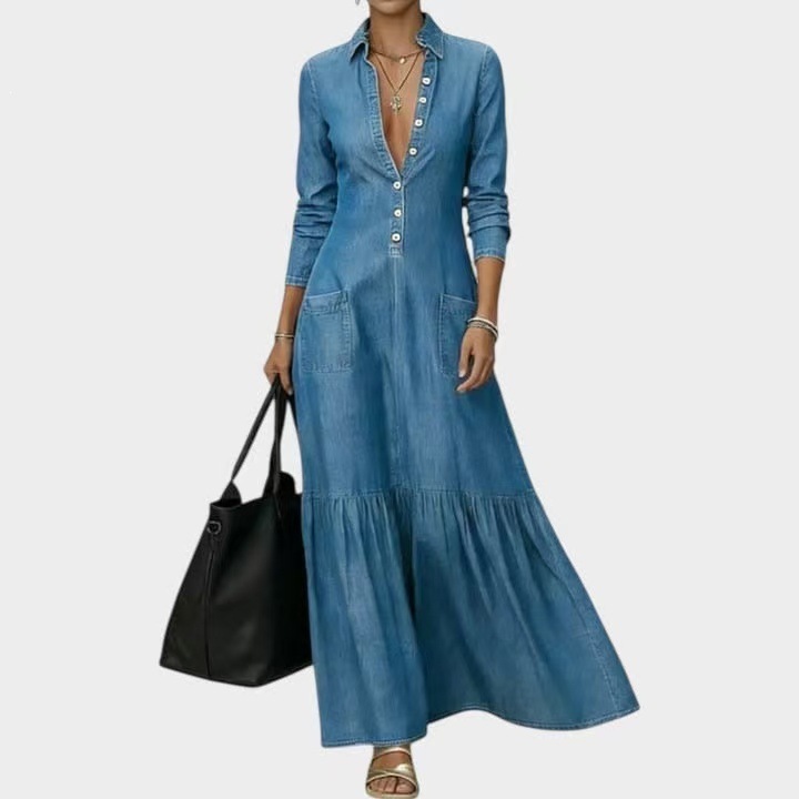 Nuevo Vestido Vaquero de Moda  - Vintage Fashion Women Dresses reseña y precio